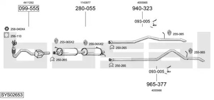 Система выпуска ОГ BOSAL SYS02653