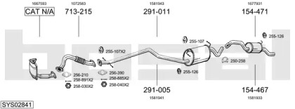 Система выпуска ОГ BOSAL SYS02841