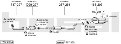 Система выпуска ОГ BOSAL SYS02894