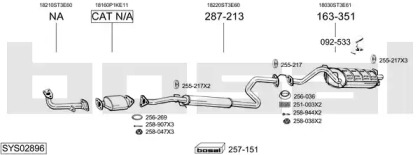 Система выпуска ОГ BOSAL SYS02896