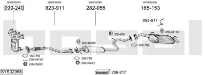 Система выпуска ОГ BOSAL SYS02958