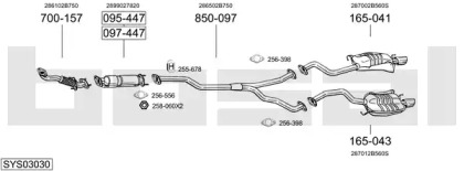 Система выпуска ОГ BOSAL SYS03030