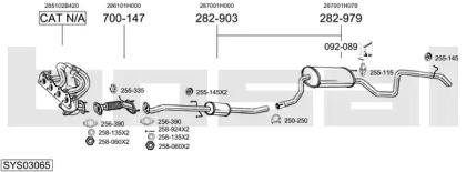 Система выпуска ОГ BOSAL SYS03065