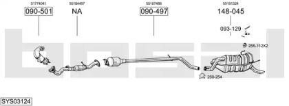 Система выпуска ОГ BOSAL SYS03124