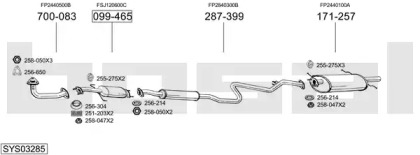 Система выпуска ОГ BOSAL SYS03285