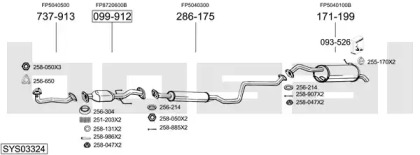 Система выпуска ОГ BOSAL SYS03324