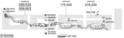 Система выпуска ОГ BOSAL SYS03356