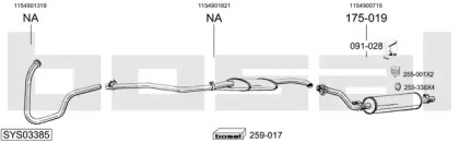 Система выпуска ОГ BOSAL SYS03385