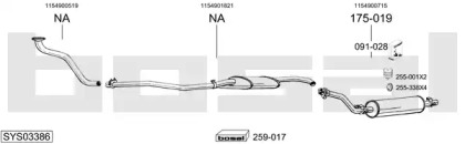 Система выпуска ОГ BOSAL SYS03386