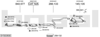 Система выпуска ОГ BOSAL SYS03930