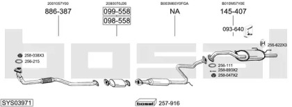 Система выпуска ОГ BOSAL SYS03971