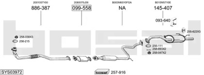 Система выпуска ОГ BOSAL SYS03972