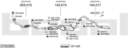 Система выпуска ОГ BOSAL SYS03984