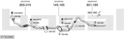 Система выпуска ОГ BOSAL SYS03985