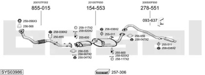 Система выпуска ОГ BOSAL SYS03986