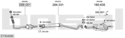 Система выпуска ОГ BOSAL SYS04090