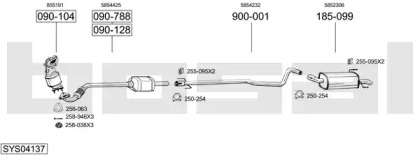 Система выпуска ОГ BOSAL SYS04137