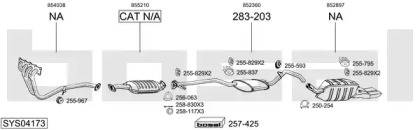 Система выпуска ОГ BOSAL SYS04173