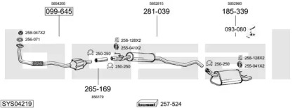 Система выпуска ОГ BOSAL SYS04219