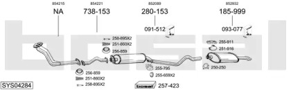 Система выпуска ОГ BOSAL SYS04284