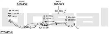 Система выпуска ОГ BOSAL SYS04339