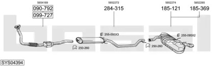 Система выпуска ОГ BOSAL SYS04394