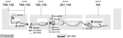 Система выпуска ОГ BOSAL SYS04426