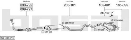 Система выпуска ОГ BOSAL SYS04510