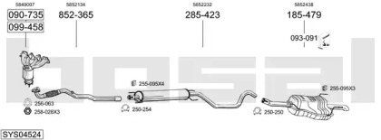 Система выпуска ОГ BOSAL SYS04524