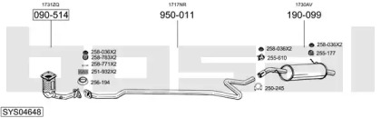 Система выпуска ОГ BOSAL SYS04648