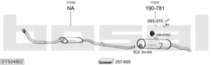 Система выпуска ОГ BOSAL SYS04802