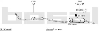 Система выпуска ОГ BOSAL SYS04805