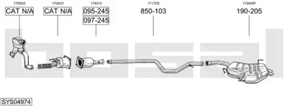 Система выпуска ОГ BOSAL SYS04974