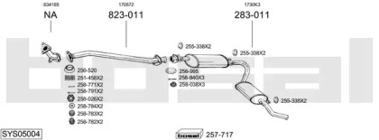 Система выпуска ОГ BOSAL SYS05004