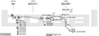 Система выпуска ОГ BOSAL SYS05005