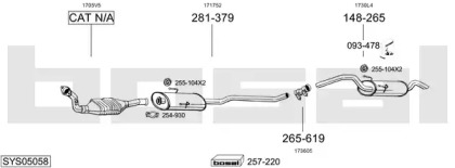 Система выпуска ОГ BOSAL SYS05058