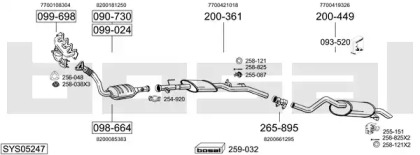 Система выпуска ОГ BOSAL SYS05247