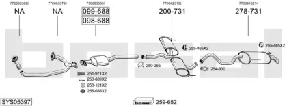 Система выпуска ОГ BOSAL SYS05397