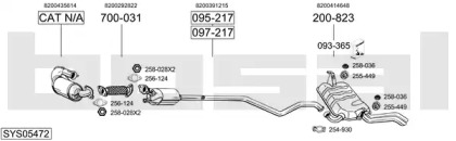 Система выпуска ОГ BOSAL SYS05472