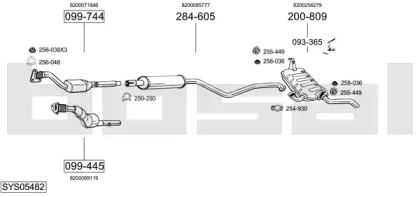 Система выпуска ОГ BOSAL SYS05482