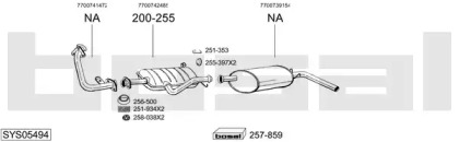 Система выпуска ОГ BOSAL SYS05494