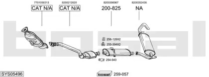 Система выпуска ОГ BOSAL SYS05496