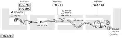 Система выпуска ОГ BOSAL SYS05669