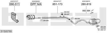 Система выпуска ОГ BOSAL SYS05769