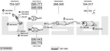 Система выпуска ОГ BOSAL SYS06065