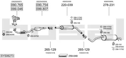 Система выпуска ОГ BOSAL SYS06273