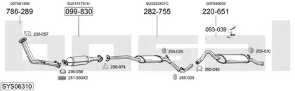 Система выпуска ОГ BOSAL SYS06310