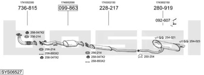 Система выпуска ОГ BOSAL SYS06527