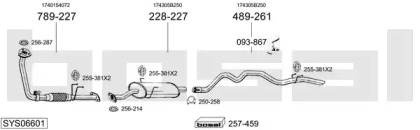 Система выпуска ОГ BOSAL SYS06601