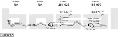 Система выпуска ОГ BOSAL SYS06667